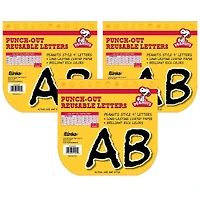 Eureka® Peanuts Black Deco 4" Letters, 3 Packs of 636