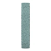 Teal Floral Poly Twill Table Runner