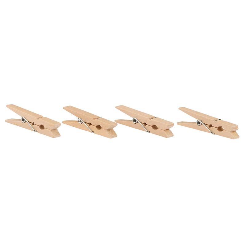 JAM Paper 2" Natural Wood Clip Clothespins, 24ct.