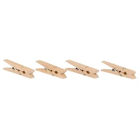 JAM Paper 2" Natural Wood Clip Clothespins, 24ct.