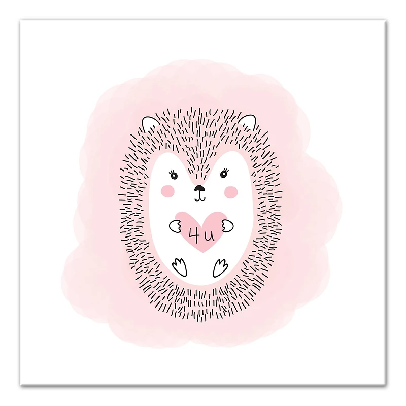 Love Hedgehog Canvas Wall Art