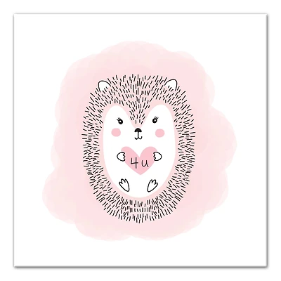 Love Hedgehog Canvas Wall Art