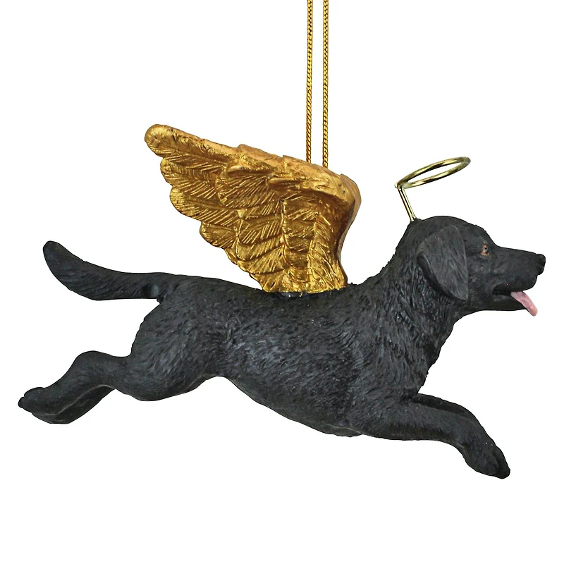 Design Toscano Honor the Pooch Black Lab Holiday Dog Angel Ornament