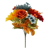 14" Blue & Orange Sunflower & Rose Mix Deluxe Bush by Ashland®
