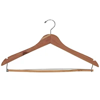 Household Essentials Cedar Coat Hanger with Locking Bar (Set of 4)
