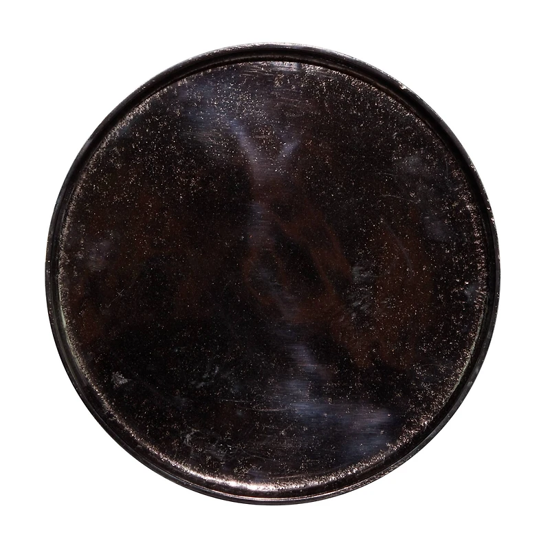 22" Black Aluminum Contemporary Accent Table