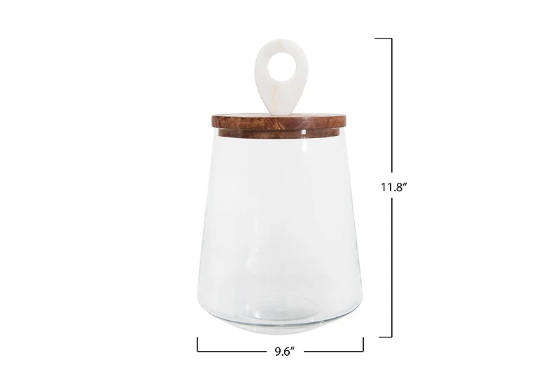 Hello Honey® 11.75" Round Clear Glass Jar with Lid