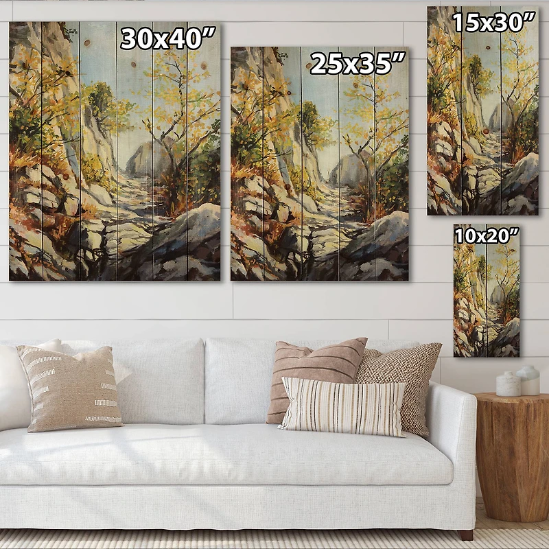 Designart - Marble Path In Autumn