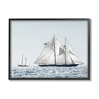 Stupell Industries Traditional Sailboat Vessel Boat on Water Photography Framed Wall Art