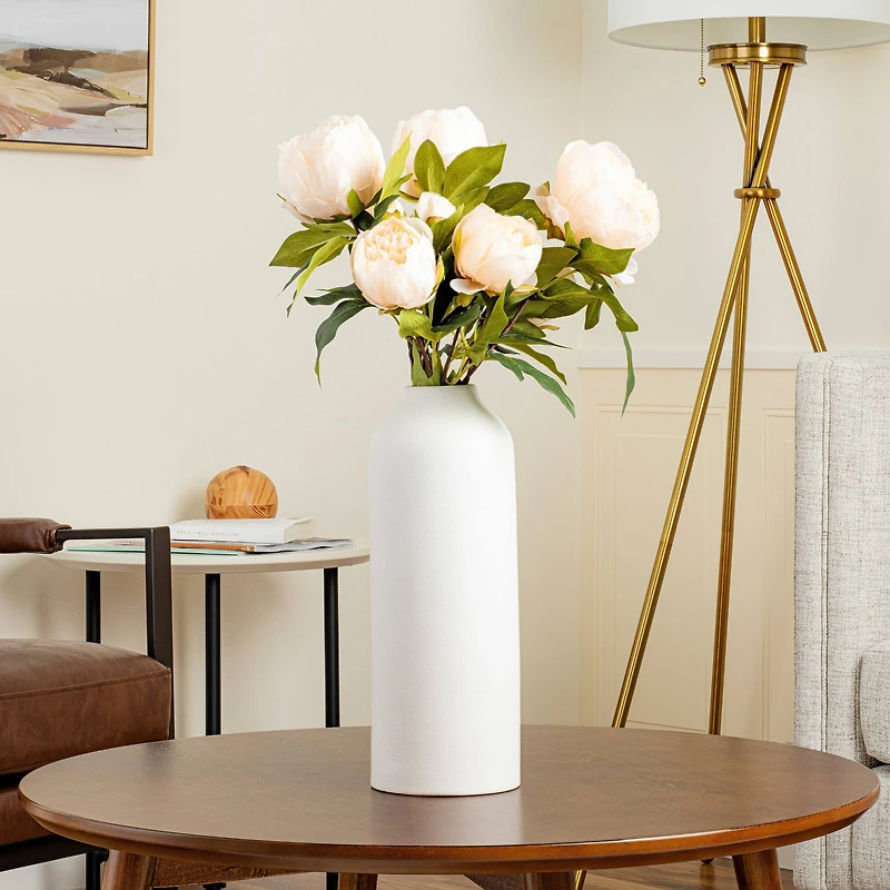 Artificial Beige Peony Spray