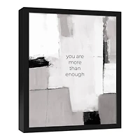 More Than Enough 17.73" x 21.73" Black Framed Canvas