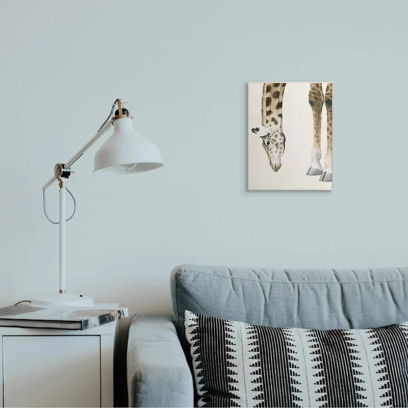 Stupell Industries Giraffe Grazing Safari Animal Hoof Detail Wall Plaque