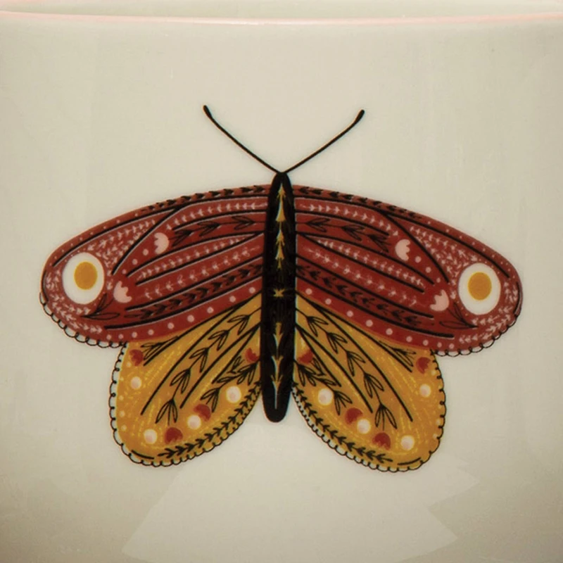 Hello Honey® 12oz. Stoneware Mugs with Painted Winged Insects Set