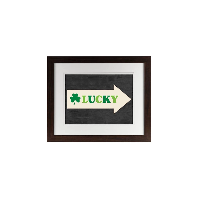 Lucky Arrow 11" x 14" Black Framed Print Under Plexiglass
