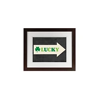 Lucky Arrow 11" x 14" Black Framed Print Under Plexiglass