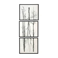 Hello Honey® Black Wood Framed Straight Branch Artwork Set