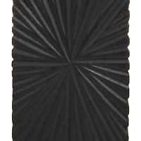 CosmoLiving by Cosmopolitan Black MDF Contemporary Candle Holder, 12" x 10" x 8"