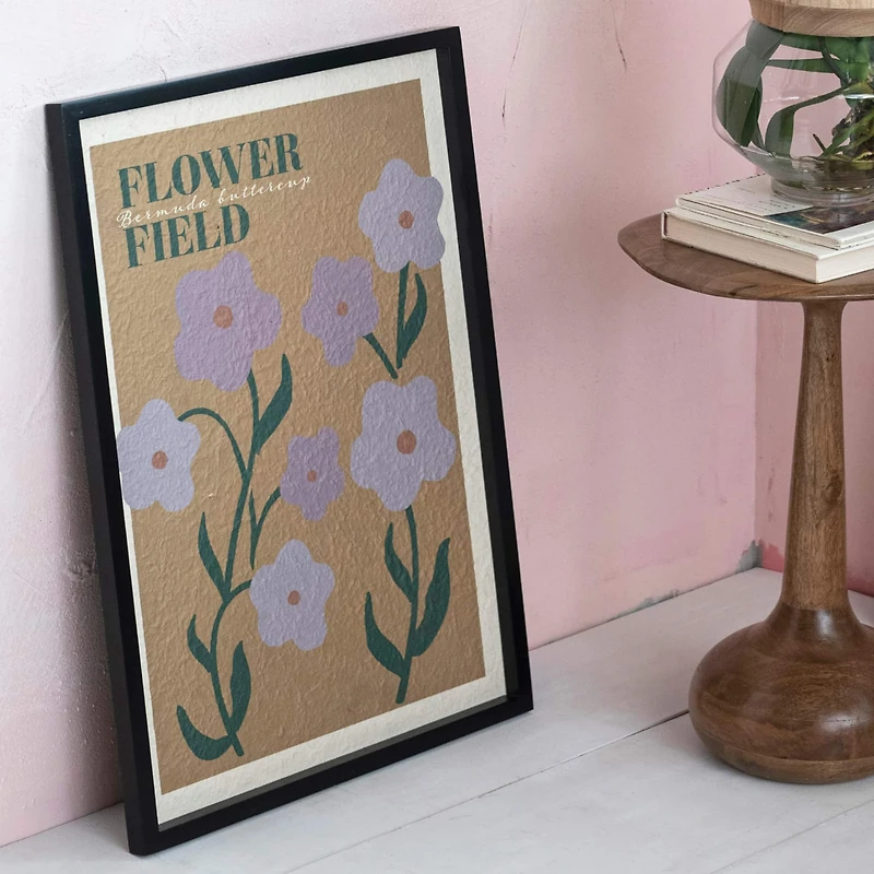 Hello Honey® Framed Flower Field Textured Paper Wall Décor