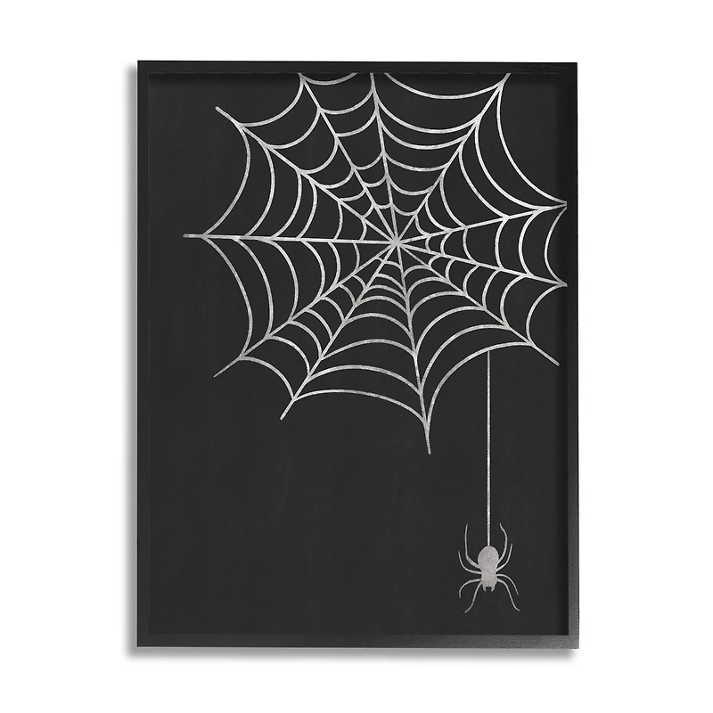 Stupell Industries Dangling Spider Web Insect Framed Giclee Art