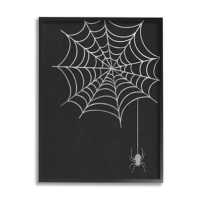 Stupell Industries Dangling Spider Web Insect Framed Giclee Art
