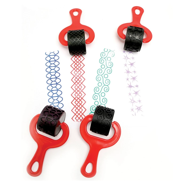 Ready 2 Learn® Paint & Clay Red Explorer Rollers, 2 Set of 4
