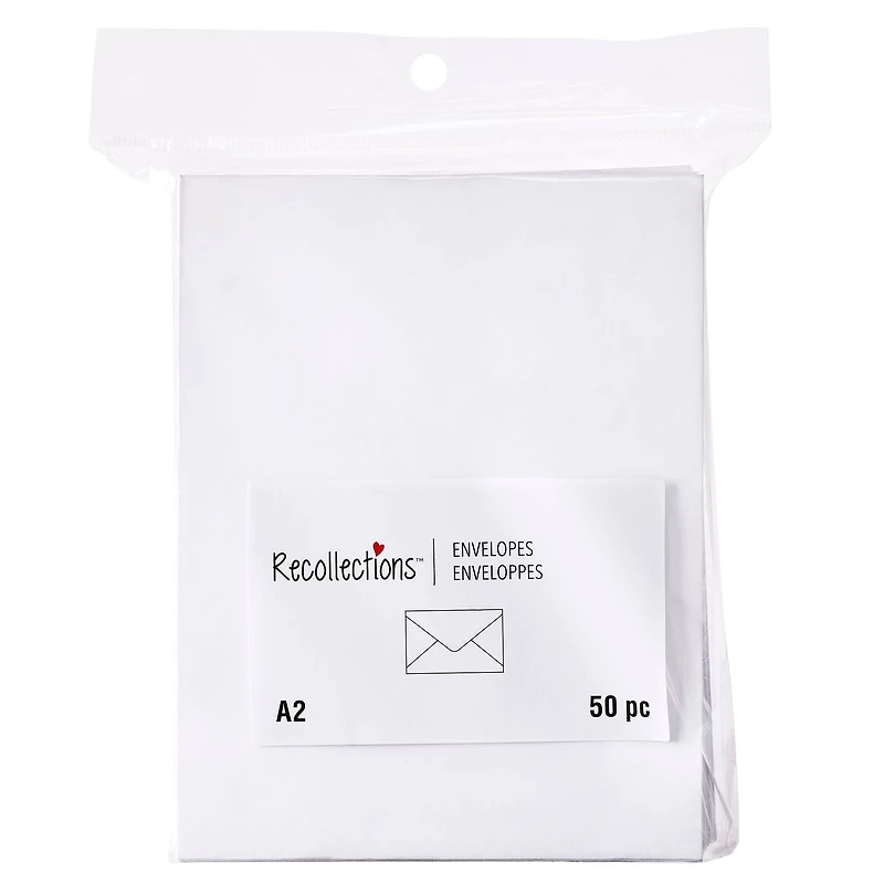 4.6" x 5.75" White Envelopes, 50ct. by Recollections®