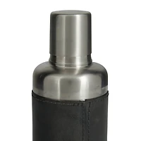 The Novogratz Dark Blue Modern Cocktail Shaker, 3" x 3" x 9"