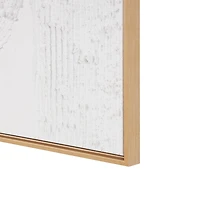 24" x 32" White Canvas Framed Wall Art