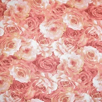 Feldman Floral Packed Pink Rose Cotton Fabric
