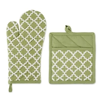 DII® Lattice Oven Mitt & Potholder Set