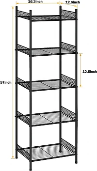 NEX™ 57" Black 5-Tier Wire Storage Organizer