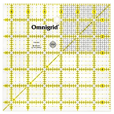 Omnigrid® 6.5" x 6.5" Square Quilting & Sewing Ruler