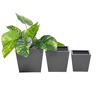 Grey Modern Planter, Set of 3" 8", 6", 5"