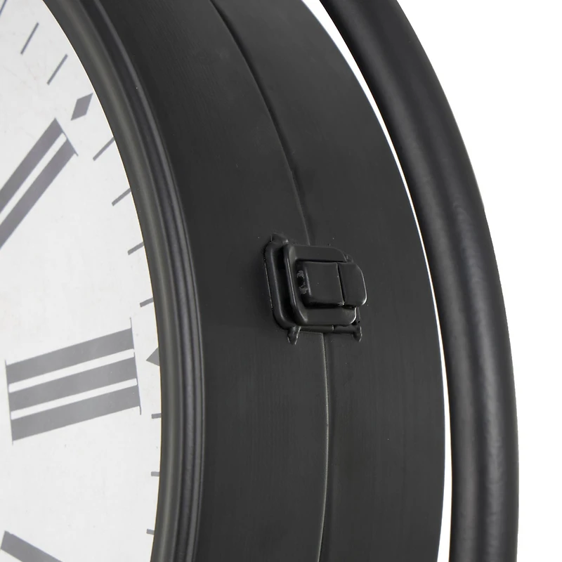 6.75ft. Black Metal Clock
