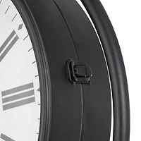 6.75ft. Black Metal Clock