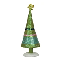Hello Honey® 7.5" Christmas Tree with Stripes, Star & Glitter