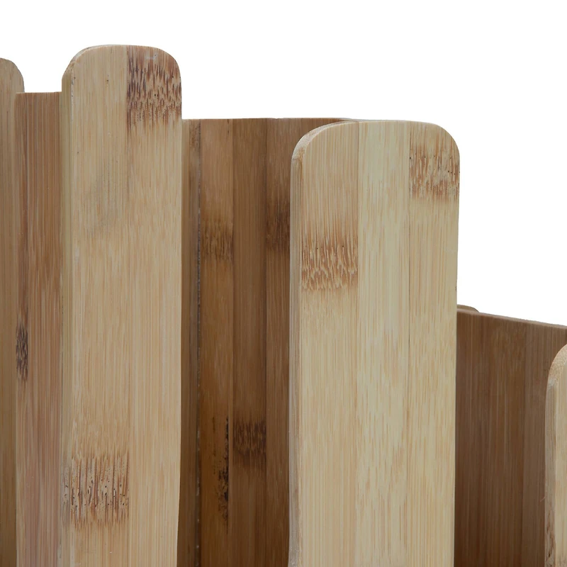 Mind Reader Brown 3 Compartment Bamboo Holder