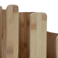 Mind Reader Brown 3 Compartment Bamboo Holder