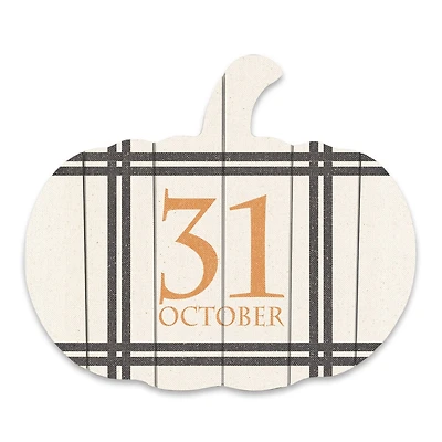 October 31 Pumpkin Shaped Pallet Wood Art