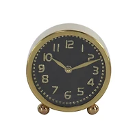 6" Glam Stainless Steel & Aluminum Clock Set