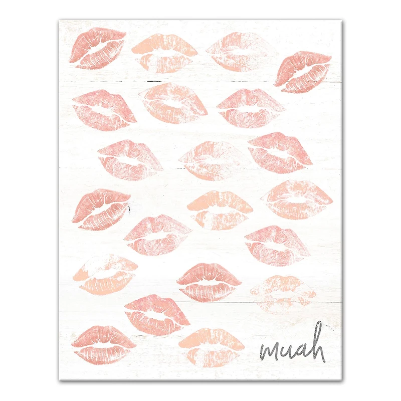 Muah Lips Canvas Art