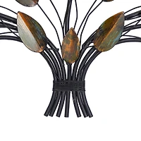 Brown Metal Leaf Foliage Wall Accent