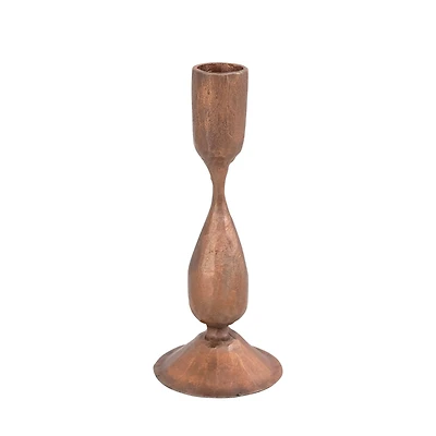Hello Honey® 7" Antique Copper Hand-Forged Iron Taper Candle Holder