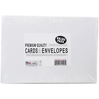 Leader Paper Products White A7 Greeting Cards With Envelopes, 50ct.