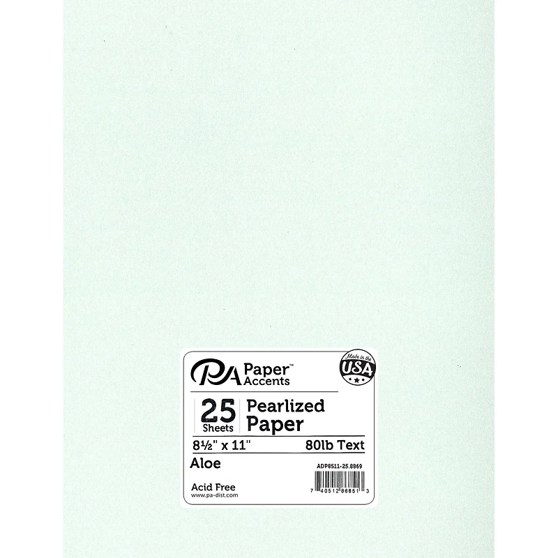 PA Paper™ Accents Pearlized 8.5" x 11" 80lb. Paper