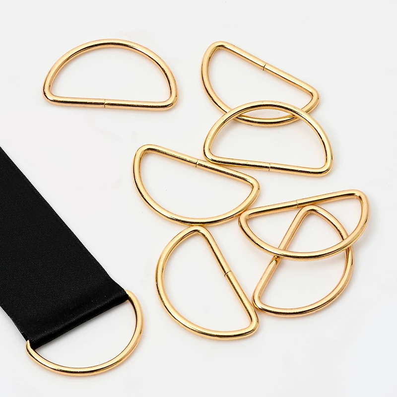 44mm Gold D Rings, 8ct. by Bead Landing™