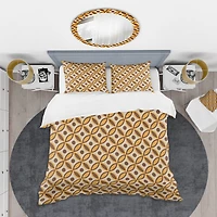 Designart 'Retro Ornamental Design V' Mid-Century Duvet Cover Set