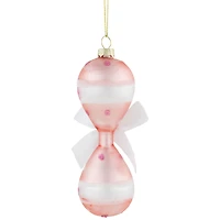 Baby Girl's First Christmas 2023 Glass Ornament - 5"