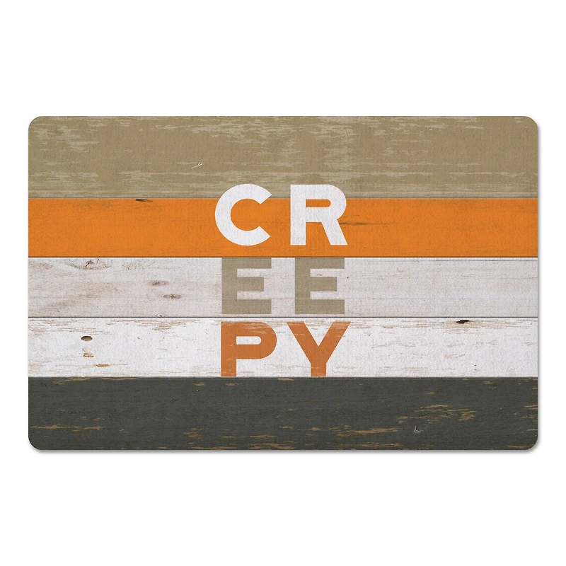 Creepy On Wood Floor Mat