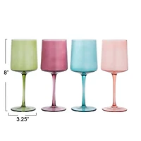 Hello Honey® 14oz. Hand Blown Stemmed Wine Glass Set